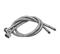 Línea De Suministro De Grifos Calentador de agua alta presión con tubo trenzado acero inoxidable 304, 2 unidades, grifo lavabo, manguera entrada puntiaguda(60cm)
