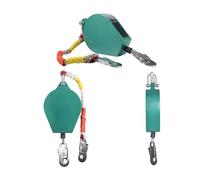 Línea de vida autoretráctil, pararrayos de caídas, cordón de cable de acero de doble bloqueo for trabajos de techado, 1 unidad(150KG/5.0M-16.4 FT)