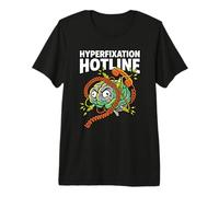 Línea Directa de hiperfijación Humor TDAH Awarenes Salud Mental Broma Camiseta Premium