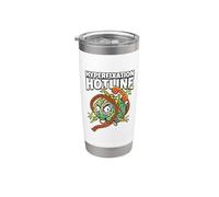 Línea directa de hiperfijación Humor TDAH Awarenes Salud Mental Broma Vaso térmico de acero inoxidable de doble pared
