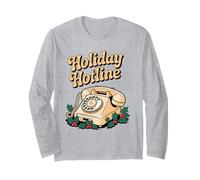 Línea Directa de Vacaciones Rotary Dial Teléfono Divertido Retro Navidad Manga Larga