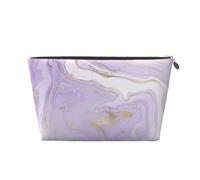 Línea Dorada De Mármol Púrpura Lavanda, Bolsa de artículos de tocador Bolsa de Maquillaje Bolsa de cosméticos Bolsa de artículos de tocador de Viaje portátil