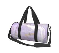 Línea Dorada De Mármol Púrpura Lavanda, Bolsa de Viaje de Gran Capacidad, Bolso Redondo, Bolsa de Viaje Deportiva, Bolsa de Mano, Bolsa de Fitness