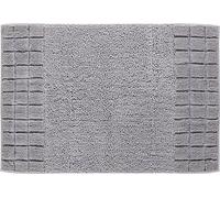 Linea Due Alfombra de Baño Reversible, Ultra Suave, Absorbente y Antideslizante, Algodón, 5 Años de Garantía, Chess, Alfombra de Baño 60x90 cm, Plata