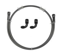Línea Embrague Freno Manguera Freno Hidráulico Para Motocicleta Universal 400mm-2200mm Cable 90-90 Grados 10mm Tubería Banjo Manguera De Aceite Trenzada Latiguillo Freno Moto(2000 mm)