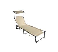 Linea Garden Friend Cama plegable Mykonos de aluminio y textileno 2 x 1 Color Beige, L1986362