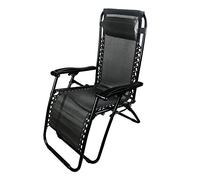 Linea Garden Friend S1993001 - Tumbona plegable multiposición, color negro