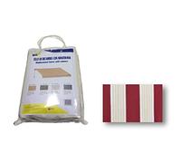 Linea Garden Friend Tela de repuesto completa para cortina de barra cuadrada 200 x 250 cm, fila burdeos