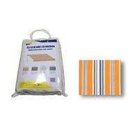 Linea Garden Friend Tela de repuesto completa para cortina de barra cuadrada 200 x 300 cm, fila amarilla