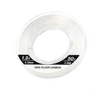 Línea líder de fibra de fluorocarbono de carbono, 5 5 libras a 62 7 libras, 50 metros, excelente rodamiento de carga (1.0)