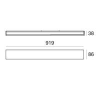 Linea Light Aplique de pared LED Box W2 bi-emisión, W 91,9 cm, negro, 2700 K