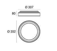 Linea Light Aplique de pared LED Iside, blanca, metal, Ø 35 cm, IP40