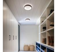 Linea Light Aplique de pared LED Iside, marrón, metal, Ø 35 cm, IP40