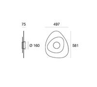 Linea Light Aplique de pared LED Joint_W, ovalada, 58 cm, blanca, metal