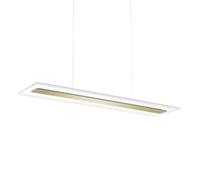 Linea Light Lámpara colgante LED Antille, rectangular, oro