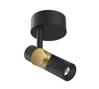 Linea Light LED downlight LED Goose, negro/oro, aluminio, 2.700 K