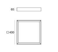 Linea Light Plafón LED Tara Q, 40 x 40 cm, negro, 3.000 K, aluminio