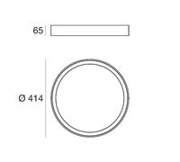 Linea Light Plafón LED Tara R, Ø 41,4 cm, negro, aluminio, 3.000 K