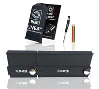 LINEA Medidor de Contornos 13+25 cm conectable al infinito con bloqueo de perfil - Kit con lápiz pro, minas, bolsa y caja - Para trazar y cortar madera, azulejos, parquet - Idea de regalo bricolaje