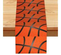 Línea Negra de Baloncesto,Camino de Mesa de Lino sintético para el hogar, Fiestas, comedores, 33 x 183 cm