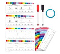 Línea Numérica Para El Aula: Juego De Tarjetas Flash De Doble Cara Borrables De 18 X 7 X 1,5 Cm | Juegos Educativos De Suma Y Con De Almacenamiento | Tarjetas Didácticas De Aprendizaje Y