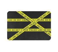 Línea Policial, No Cruzar La Línea, Escena del Crimen Felpudo De Entrada Absorbente Alfombra Exterior Antideslizante Felpudos Entrada para Interior Inodoro Jardín 40X60Cm