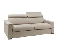 Linea Sofa - Sof√° Cama de 4 plazas de Tela Tipo Italiano - Beige - Somier de l√°Minas de 160 cm - Colch√≥n de 14 cm