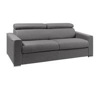 Linea Sofa - Sof√° Cama de 4 plazas de Tela Tipo Italiano - Gris - Somier de l√°Minas de 160 cm - Colch√≥n de 18 cm