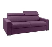 Linea Sofa - Sof√° Cama de 4 plazas de Tela Tipo Italiano - Violeta - Somier de l√°Minas de 160 cm - Colch√≥n de 18 cm