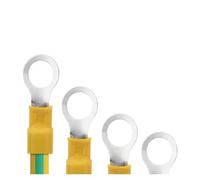 Línea solar fotovoltaica BVR, Cable de tierra solar de cobre flexible BVR amarillo verde 14/12/10AWG 6 mm 30 cm 5/10/20/30/50 piezas(30pcs)