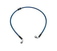 Línea Trenzada De Motocicleta Acero 10 Mm Cable Manguera Freno 90 Grados Tubo Aceite Hidráulico 300-2200 Ajuste Universal Para Bicicleta Azul Línea Embrague Freno(200cm)
