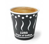 Linea7 1250 Vasos de Café 90 ml Reciclables CasaBella - Cartón Ecológico y Biodegradable | Bebidas Calientes y Frías | No Alteran el Sabor | 25 Packs de 50 Vasos (25, 1250 Copos - Como Foto, 90ml)