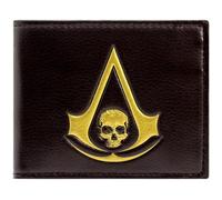 Lineage Assassin'S Black Flag Creed Jackdaw Barco Carta Náutica Billetera/Cartera Bi-Fold Bolsillo para Monedas & Tarjetas, Marrón
