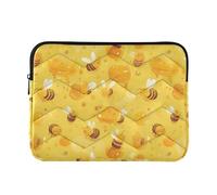 Linear Bee - Funda líquida para laptop, bonitos bolsillos para computadora portátil de 13 pulgadas, 14 pulgadas, viaje, trabajo, negocios