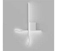 Linear Cross with Acrylic Strip Shade Metal Long Lamp LED Wall Lights Living Room Sofa Side Decorative Lighting Chandelier(White,55CM)