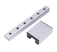Linear Guide Rail 300mm | Bearing Steel & Aluminum Alloy for Smooth Motion | Linear Motion Rail Slide Block with 8 Mounting Holes | For Robotics/CNC/Healthcare Devices
