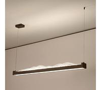 Linear LED Pendant Lighting Light Fixture Aluminum Chandelier Dimmable Hanging for Dining Room, Kitchen, Breakfast Bar, Living