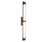 Linear LED Wall Lamp Minimalist Long Tube Glass Wall Sconce, Creative Stainless Steel Wall Lighting Fixture In Gold/Black, 70cm/cm Long Bathroom Vanity Light, Hardwired
