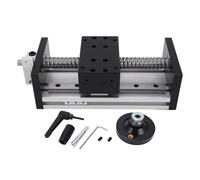 Linear Motion Actuator | 100mm Stroke CNC Stage with Hand Wheel | 50kg Horizontal Load for Milling/Lathe/Grinder | Aluminum Alloy Rail