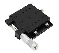 Linear Stage, High Precision Manual Micrometer 80x80mm X-axis Platform Crossed Roller Guides for Laboratory CNC Industrial Automation Technical Engineers Prototyping Manufacturing
