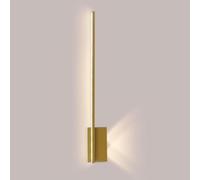 Linear Wall Lights Long Strip Wall Black Wall Light White Gold Tube Bar Industrial Wall Lamp Wall Light(Gold,80CM)