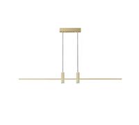Lineare Pendelleuchte aus gebürstetem Gold - moderner dimmbarer Kronleuchter für Esszimmer, Kücheninsel und Billardtisch (Gold, 100 cm)