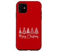 Lineart Minimal Merry Christmas Graphic Carcasa para iPhone 11
