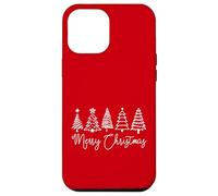 Lineart Minimal Merry Christmas Graphic Carcasa para iPhone 12 Pro MAX