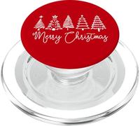 Lineart Minimal Merry Christmas Graphic PopSockets PopGrip para MagSafe
