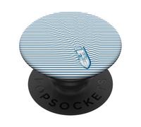 Líneas abstractas del océano | Diseño Minimalista de Estela de Barco PopSockets PopGrip Adhesivo