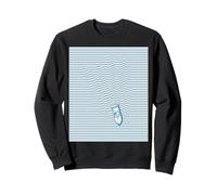 Líneas abstractas del océano | Diseño Minimalista de Estela de Barco Sudadera