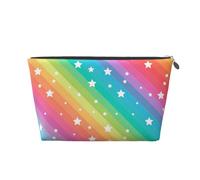 Líneas Coloridas y Estrella Divertida, Bolsa de artículos de tocador Bolsa de Maquillaje Bolsa de cosméticos Bolsa de artículos de tocador de Viaje portátil