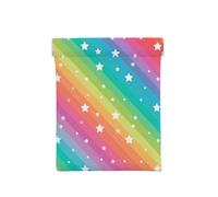 Líneas Coloridas y Estrella Divertida, Squeeze Top Wallet Bolsa de Almacenamiento para Mujer Monedero pequeño Bolsa de Cambio