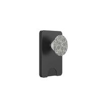 Líneas Curvas Orgánicas Gris Decorativo Moderno PopSockets PopWallet para MagSafe